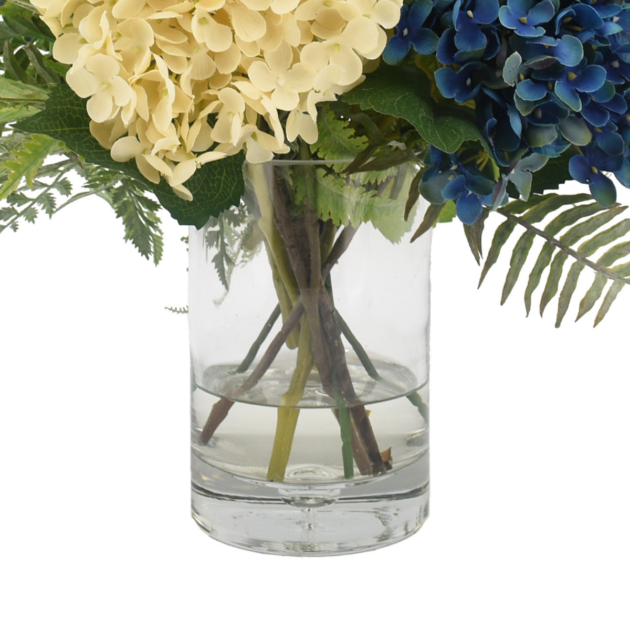 Hydrangeas, White Viburnum, Thistle & Fern - Image 4