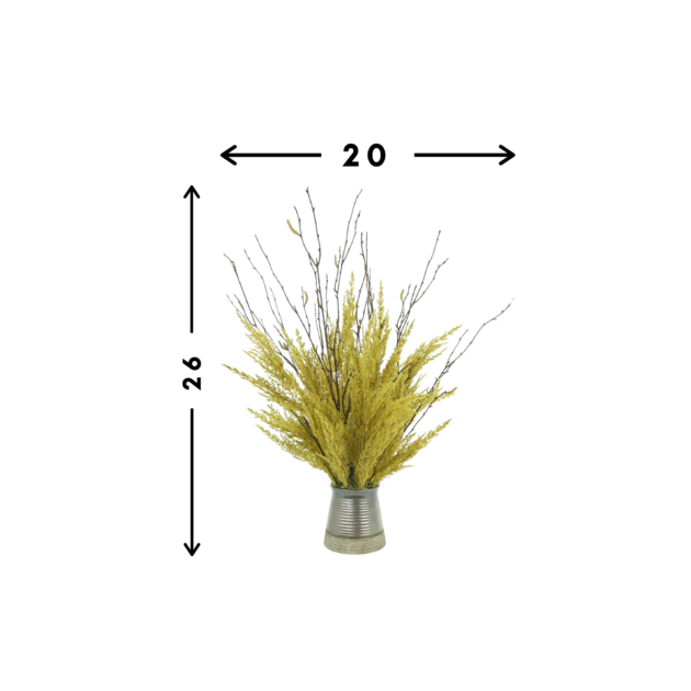 Pussy Willow and Pampas in Vase - Image 3