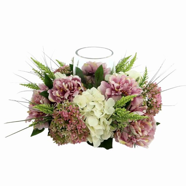 Fall Arrangement with Hydrangea, Heather and Grass
