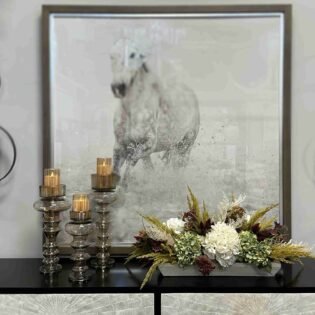 Fall Centerpiece with Hydrangeas and Pampas - Image 6