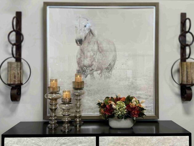 Fall Arrangement with Hydrangeas, Kalanchoe and Hare's Tail - Image 2