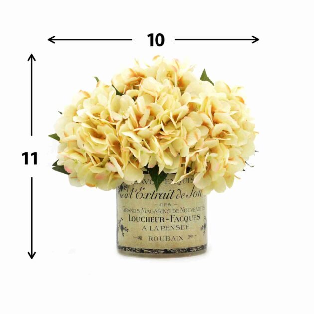 Hydrangea in a Glass Labeled Pot - Image 2