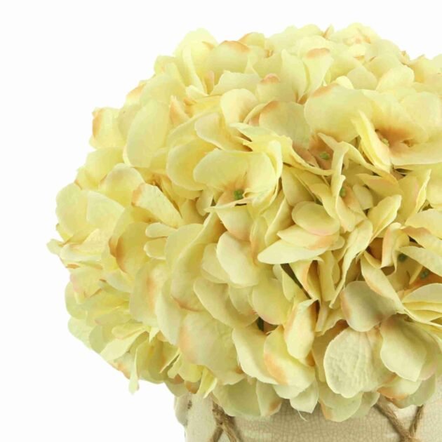 Hydrangea Arrangement in a Ceramic Pot with Rope - Image 4