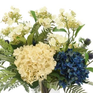 Hydrangeas, White Viburnum, Thistle & Fern - Image 5