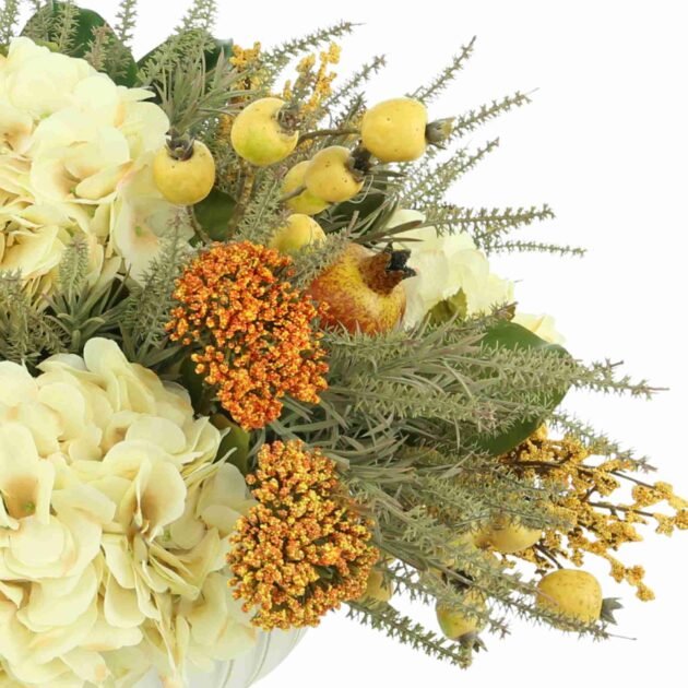 Hydrangea, Pampas and Astilbe Arrangement in a Ceramic Vase - Image 5