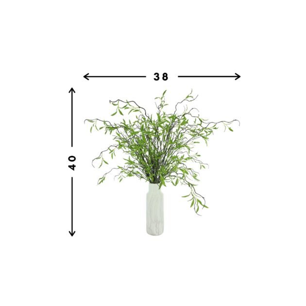 Willow Arrangement in a Tall Marble Vase - Image 3
