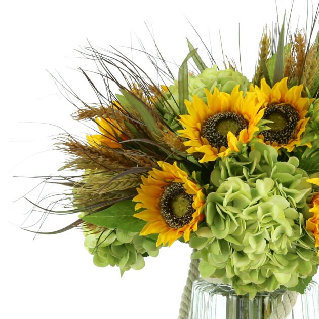 Sunflower, hydrangea, and wheat - Image 5