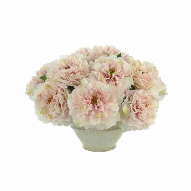 Peony Arrangement in Ceramic Vase