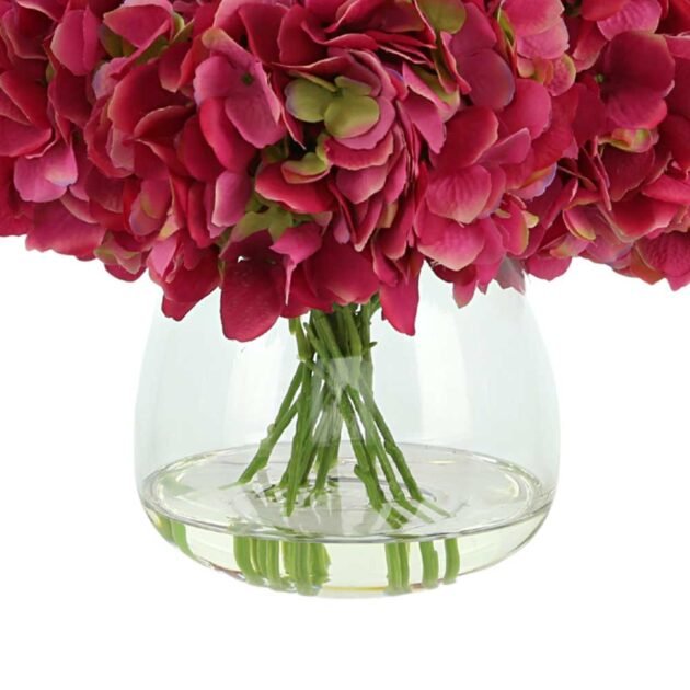 Hydrangea In Glass Vase - Image 3