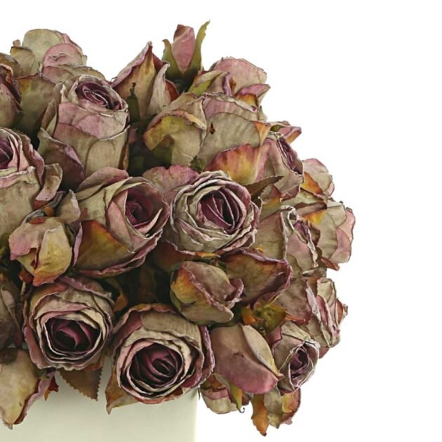 Dried Roses In Ceramic Pot - Image 4