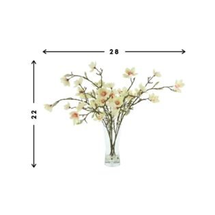 Butterfly Magnolia In Glass Vase - Image 2