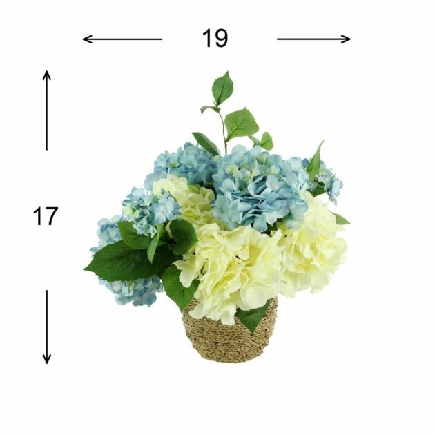 Hydrangea Arrangement in Rope Pot - Image 4