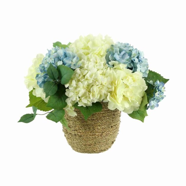 Hydrangea Arrangement in Rope Pot