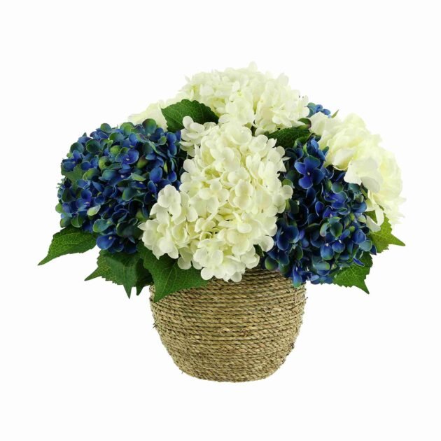 Hydrangea Arrangement in Rope Pot