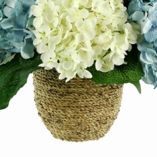 Hydrangea Arrangement in Rope Pot - Image 3