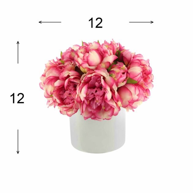 Peony Arrangement in a Fiberstone Pot - Image 2