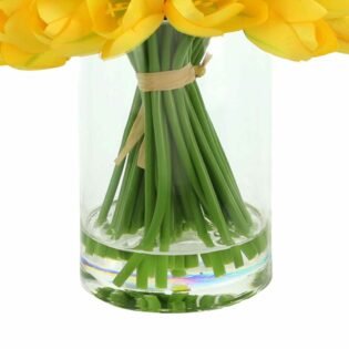 Tulip Arrangement in a Glass Vase - Image 2