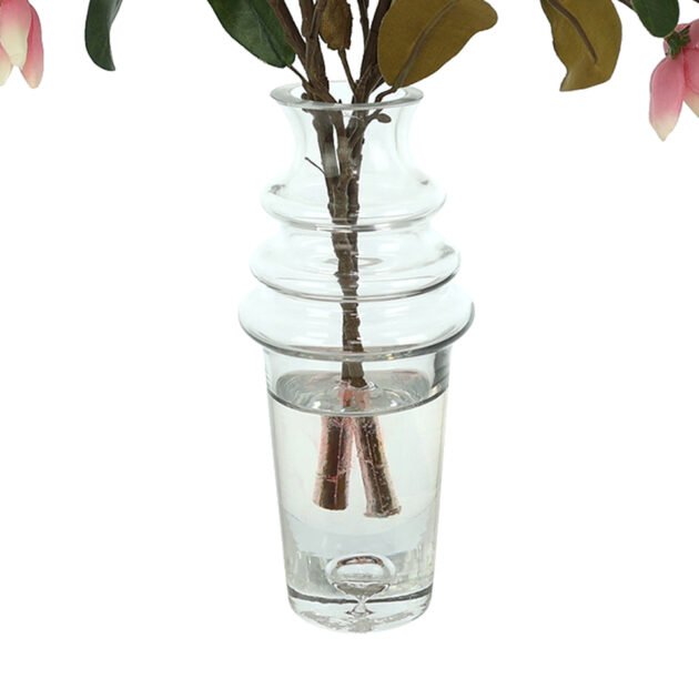 Magnolia Arrangement in Glass Vase - Image 4