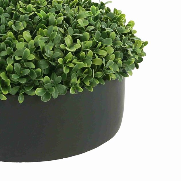 UV Outdoor Boxwood in Fiberstone Planter - Image 4