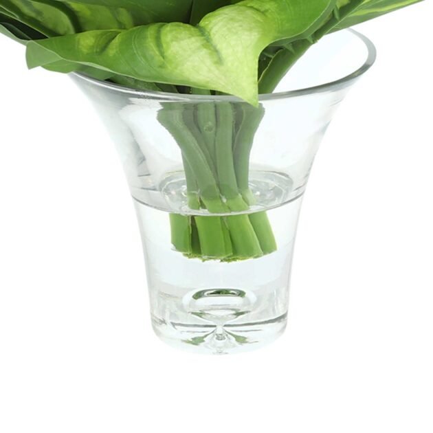 Hosta Arrangement in a Clear Glass Vase - Image 4
