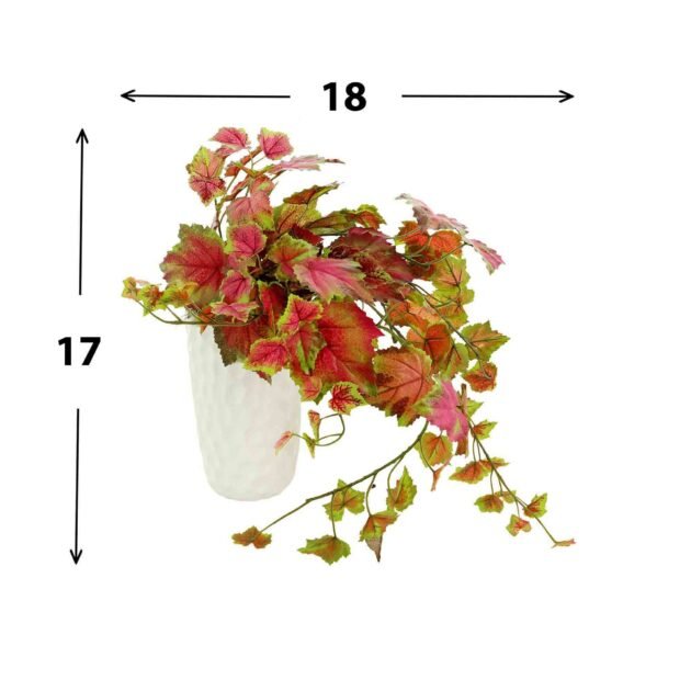 Red Ivy Arrangement in Ceramic Vase - Image 5