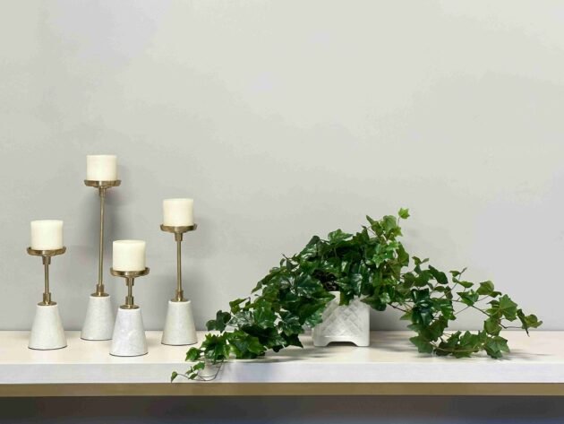 Green Ivy Arrangement in Square Ceramic Pot - Image 2