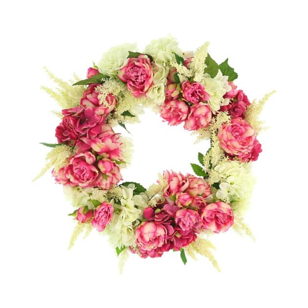 Peony, Hydrangea and Astilbe Wreath