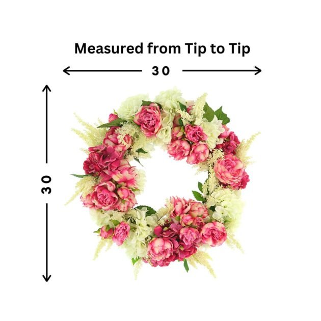 Peony, Hydrangea and Astilbe Wreath - Image 3