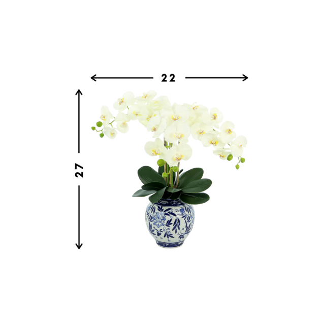 Orchids in Ceramic Vase - Image 3