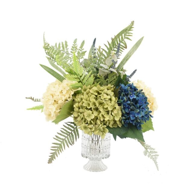 Assorted Hydrangea in  Vase