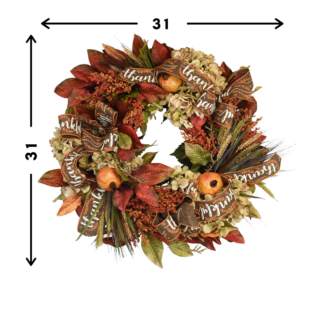 Hydrangea and Pomegranate Wreath - Image 4