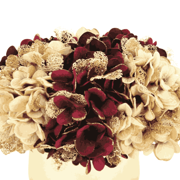 Assorted Glitter Hydrangea Holiday Arrangement - Image 4