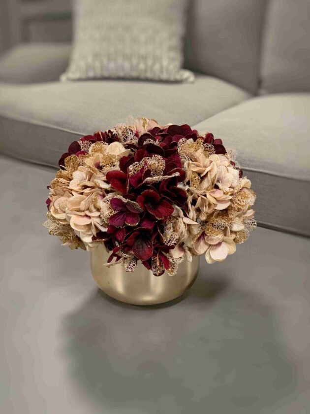 Assorted Glitter Hydrangea Holiday Arrangement - Image 2