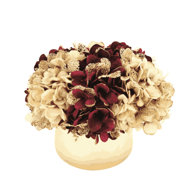 Assorted Glitter Hydrangea Holiday Arrangement
