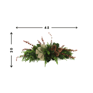 Evergreen and Berry Holiday Arrangement in Fiberstone Planter - Image 2