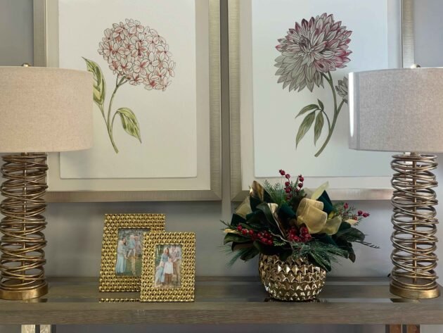 Magnolia Leaf and Berry Holiday Floral with Velvet Bows - Image 2