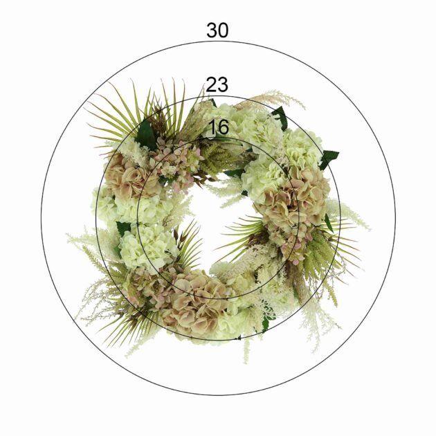 23" Hydrangea, Pampas and Astilbe Wreath - Image 2