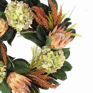 26" Protea and Hydrangea Wreath - Image 3