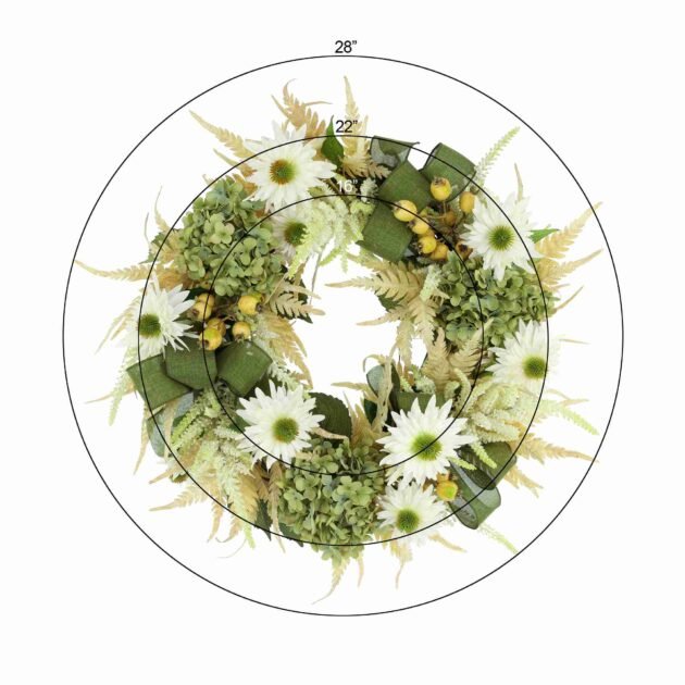 22" Rudbeckia and Astilbe Fall Wreath - Image 3