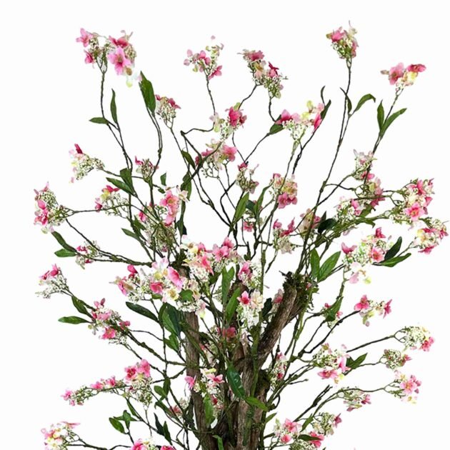 5' Cherry Blossom Tree in White Fiberstone Pot - Image 3